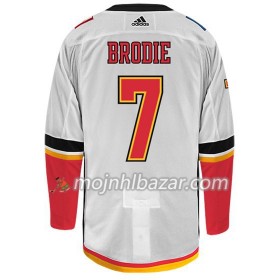 Dresovi Calgary Flames TJ BRODIE 7 Adidas Bijela Authentic - Muške